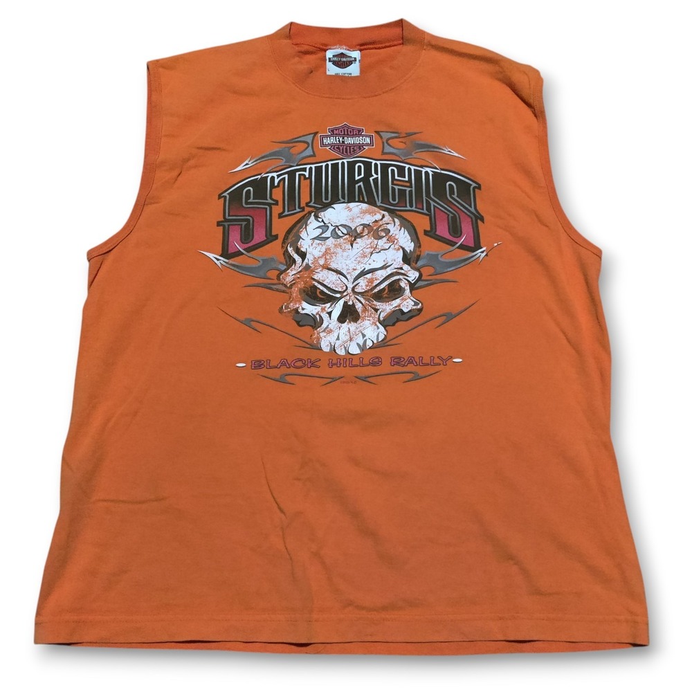 Vintage Y2K Harley Davidson Sturgis Men's Large Tank Top Shirt Sleeveless USA - Picture 1 of 7